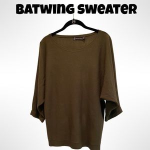 Batwing Olive Green Sweater size Med